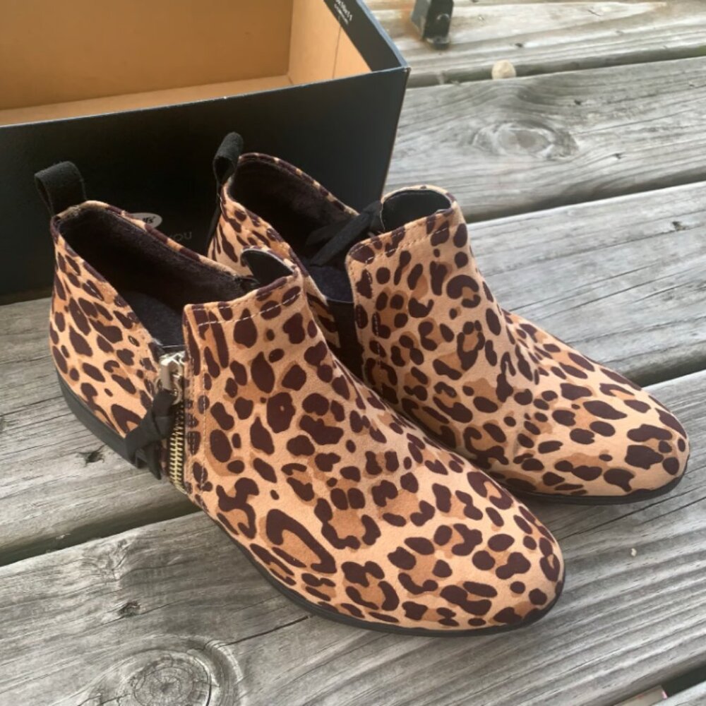Dr. Scholl's Leopard Print Ankle Booties